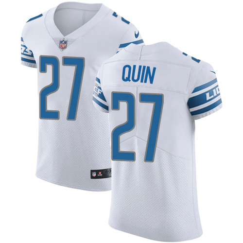 Nike Lions #27 Glover Quin White Men's Stitched NFL Vapor Untouchable Elite Jersey - Click Image to Close